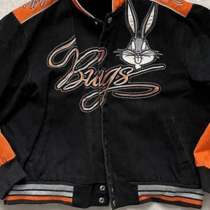 Vtg Looney Tunes Bugs Bunny Bomber Jacket