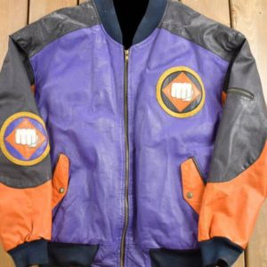 Vtg Micheal Hoban Martial Arts Patchwork Leather Jacket