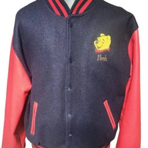 Winnie The Pooh Blue And Red Varsity Jacket