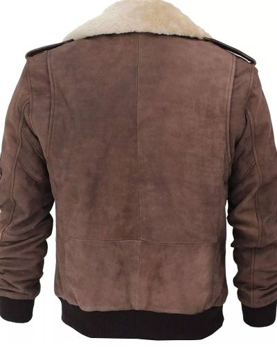 Mens Real Leather B2 Bomber Flight Suede Jacket