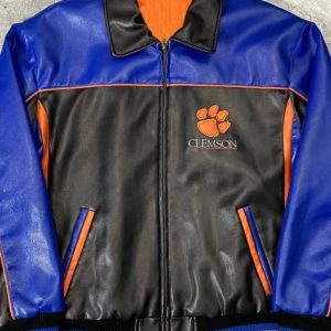 Vintage University Of Clemson Tigers Leather Jacket
