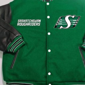 Cfl Saskatchewan Roughriders Tricolor Varsity Jacket