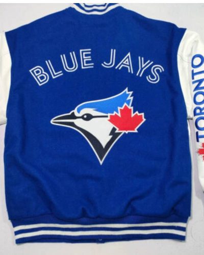 MLB Toronto Blue Jays Blue And White Varsity Jacket