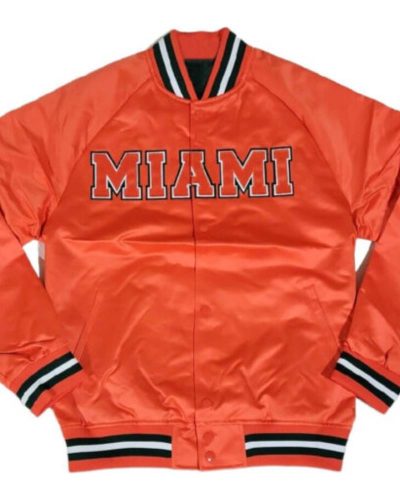 Miami Hurricanes NCCA Orange Satin Jacket