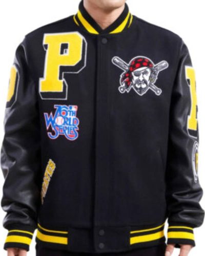 Pittsburgh Pirates MLB Black Varsity Jacket