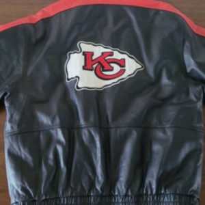 Vtg Nfl Team Kansas City Chiefs Leather Jacket