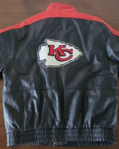 Vtg Nfl Team Kansas City Chiefs Leather Jacket