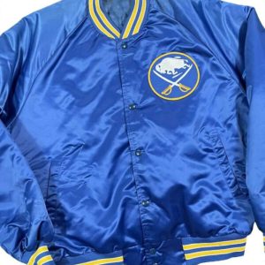 Vintage Nhl Buffalo Sabres Blue Satin Jacket