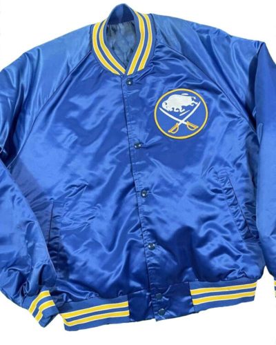 Vintage Nhl Buffalo Sabres Blue Satin Jacket