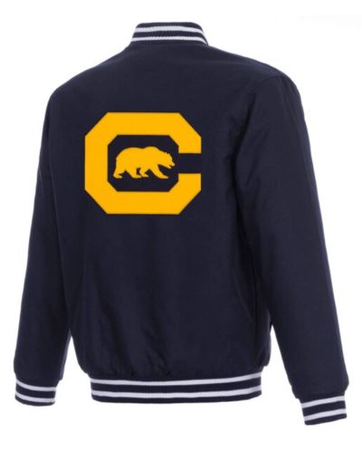 Navy Blue California Golden Bears Poly Twill Varsity Jacket