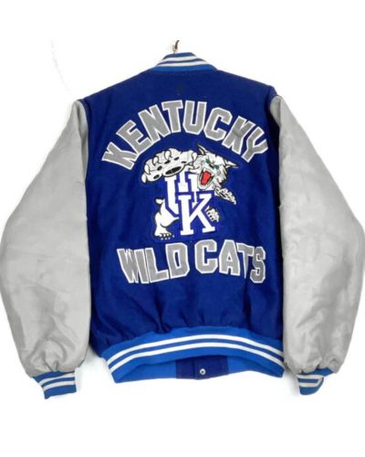Vintage Kentucky Wildcats Blue White Ncaa Varsity Jacket