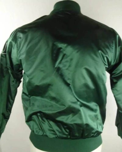 Green Miami Hurricanes Snap Satin Jacket