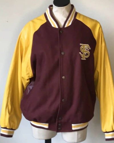 Vintage 90s Fsu Football Fan Bomber Jacket