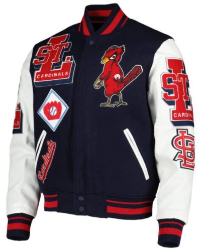 St Louis Cardinals Navy White Varsity Jacket