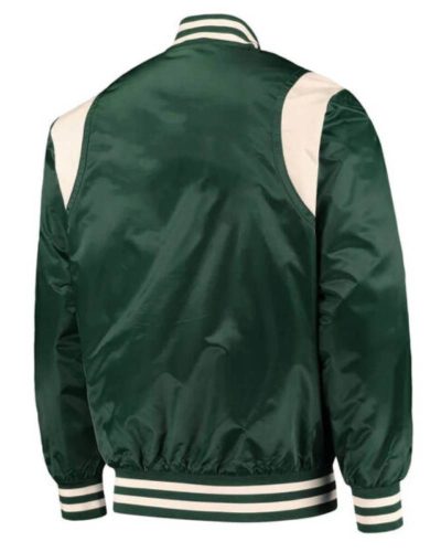 Michigan State Spartans Teddy Green Satin Jacket