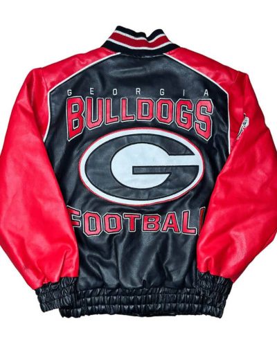 Ncaa Team Georgia Bulldogs Football Leather Jacket