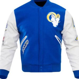 Los Angeles Rams Nfl Blue White Varsity Jacket