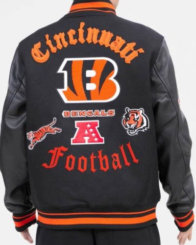 Cincinnati Bengals Nfl Black Varsity Jacket