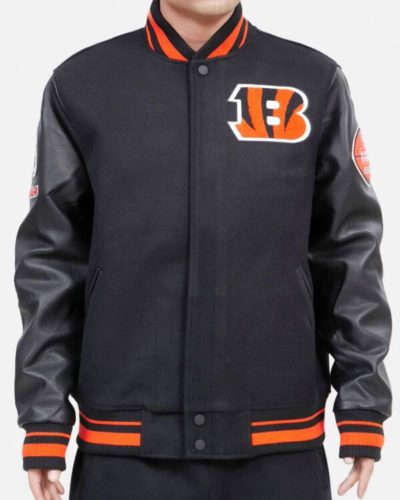 Cincinnati Bengals Nfl Black Varsity Jacket