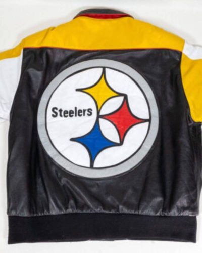 Vtg Pittsburgh Steelers Jeff Hamilton Leather Jacket