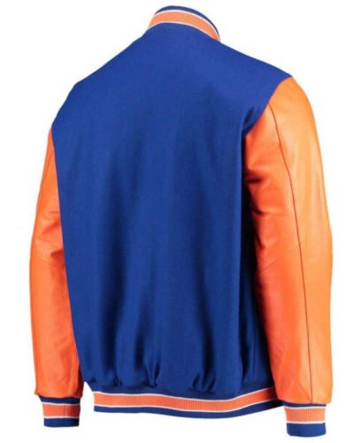Mlb Ny Mets Blue And Orange Varsity Jacket