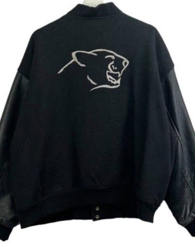 Cfl Bc Lions Cknw-98 Embroidered Black Varsity Jacket