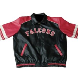 Vintage Nfl Atlanta Falcons Football Leather Jacket