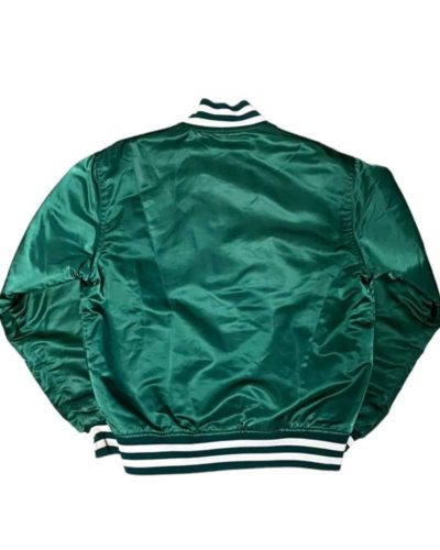 Vintage Green Michigan State Spartans Satin Jacket