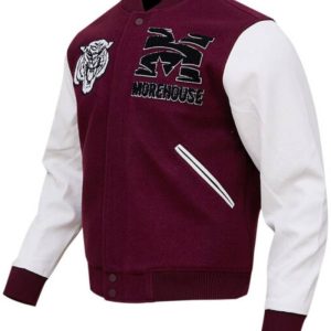 Morehouse Tigers Maroon White Varsity Jacket