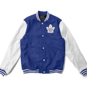 Toronto Maple Leafs Blue And White Varsity Jacket