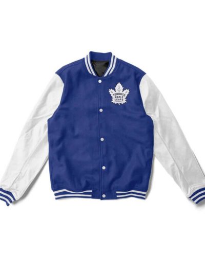 Toronto Maple Leafs Blue And White Varsity Jacket