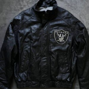 Vintage 90’s Nfl Las Vegas Raiders Leather Jacket