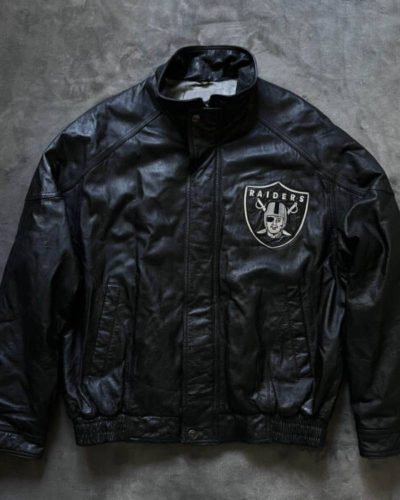 Vintage 90’s Nfl Las Vegas Raiders Leather Jacket