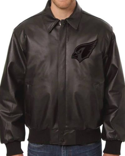 Nfl Arizona Cardinals Full Black Leather Jacket