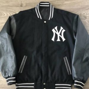 Vtg Mlb Ny Yankees Black Varsity Jacket