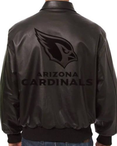 Nfl Arizona Cardinals Full Black Leather Jacket