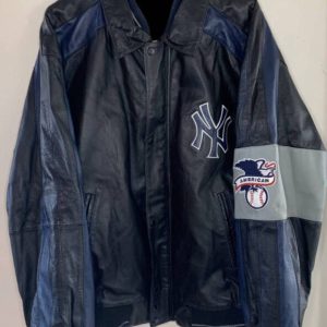 Vintage Mlb Team Ny Yankees Leather Jacket