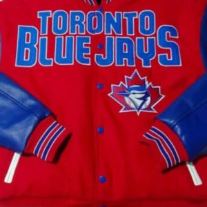 Red Blue Toronto Blue Jays Mlb Team Varsity Jacket
