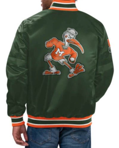 Green Miami Hurricanes Classic Satin Jacket