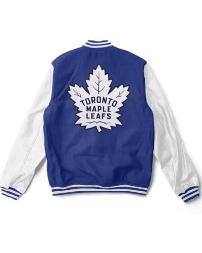 Toronto Maple Leafs Blue And White Varsity Jacket