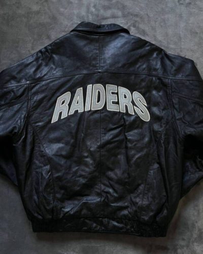 Vintage 90’s Nfl Las Vegas Raiders Leather Jacket