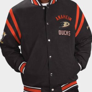 Nhl Anaheim Mighty Ducks Nhl Black Bomber Jacket