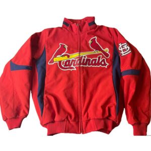 St Louis Cardinals Red And Navy Blue Wool Jacket