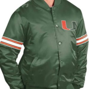 Miami Hurricanes Green 2023 Satin Jacket