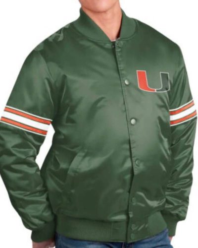 Miami Hurricanes Green 2023 Satin Jacket