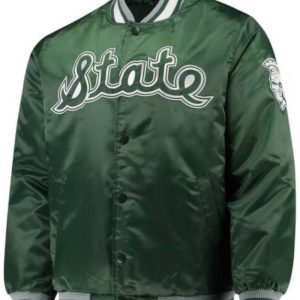 Michigan State Spartans O-line Full-button Satin Jacket