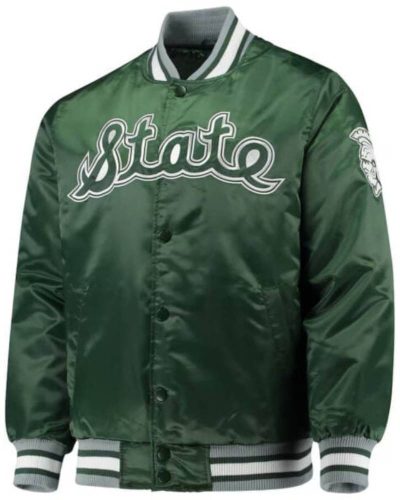 Michigan State Spartans O-line Full-button Satin Jacket