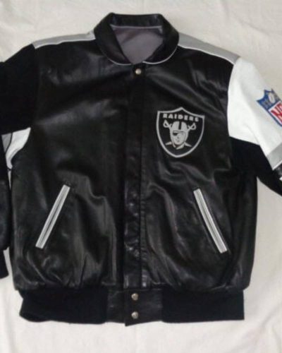 Vintage Jeff Hamilton Las Vegas Raiders Leather Jacket
