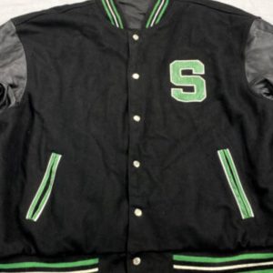 Vtq Michigan State Spartans Black Varsity Jacket