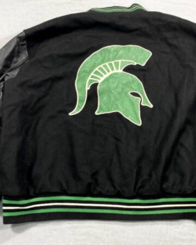 Vtq Michigan State Spartans Black Varsity Jacket